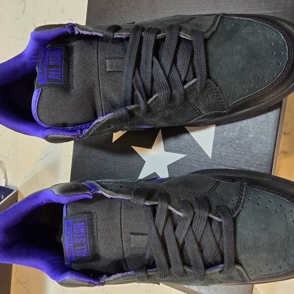 Converse Weapon Leather Black Night Indigo Blue Men's Shoes Sneakers SZ 10 NEW - Picture 3 of 14